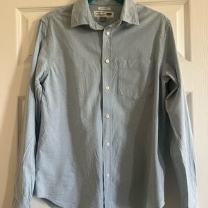 Men's Cotton Light Blue Button-Up Shirt